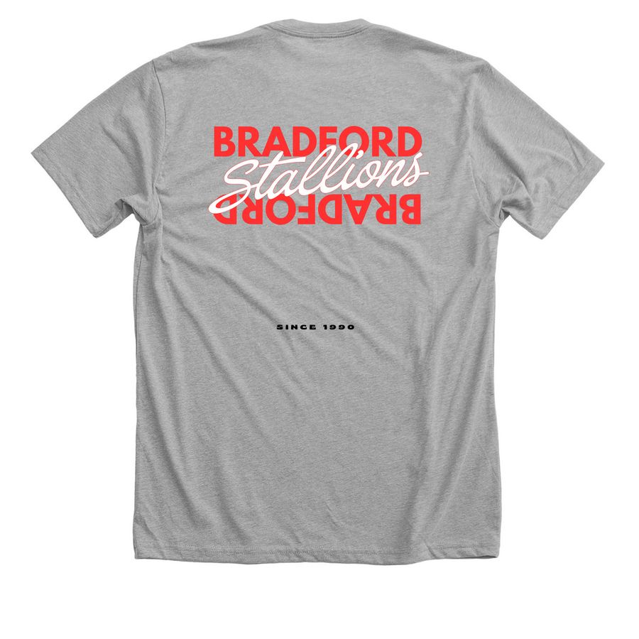 Double Bradford Logo 1990, a Athletic Heather Premium Unisex Tee