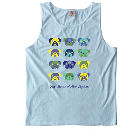 The Pug Palette Collection, a Chambray Comfort Colors Tank Top