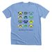 The Pug Palette Collection, a Heather Carolina Blue Premium Unisex Tee