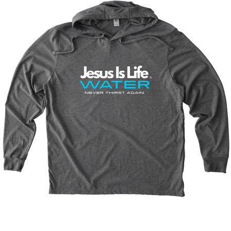 Never Thirst Again Water Collection., a Aluminum Grey Allmade Eco Triblend Hoodie Tee