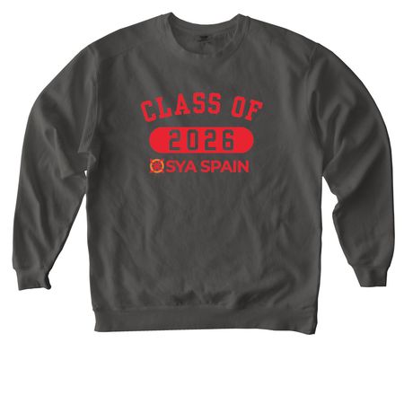Class of SYA Spain 2026, a Pepper Comfort Colors Crewneck Sweatshirt