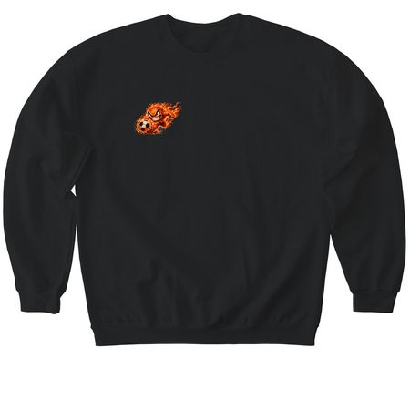 FIREBALLS Right Chest, a Black Softstyle Crewneck Sweatshirt