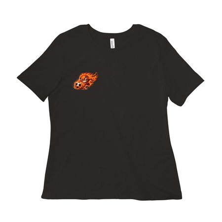 FIREBALLS Right Chest, a Black Women?s Relaxed Cotton Tee
