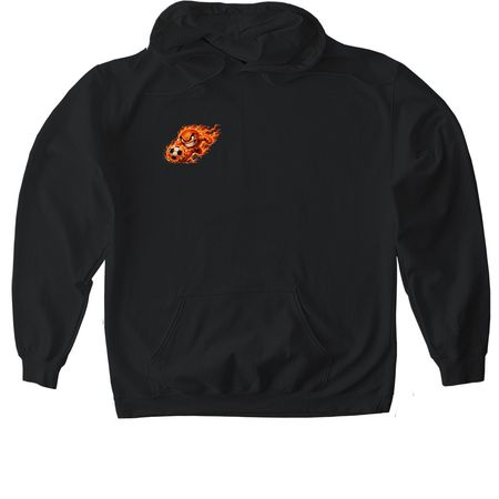 FIREBALLS Right Chest, a Black Gildan Softstyle Pullover Hoodie