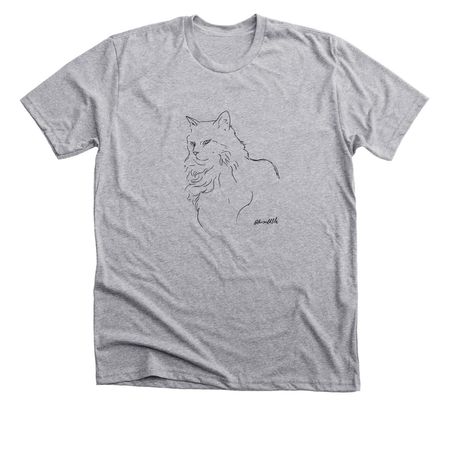 Louiswildlife Line Art Edition Light, a Athletic Heather Premium Unisex Tee