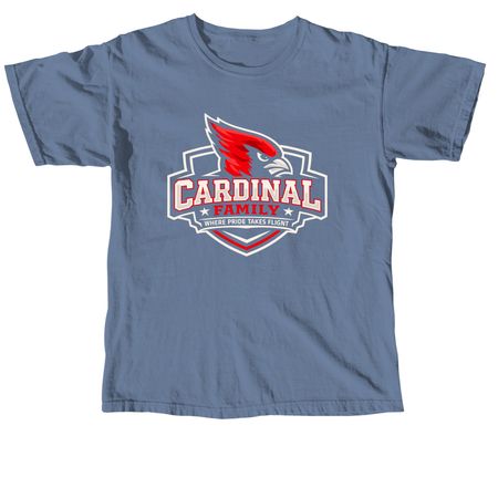 Cardinal Family&nbsp;, a Blue Jean Comfort Colors Unisex Tee