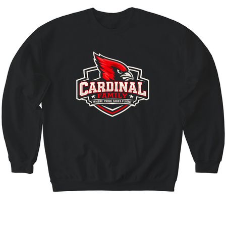 Cardinal Family&nbsp;, a Black Softstyle Crewneck Sweatshirt