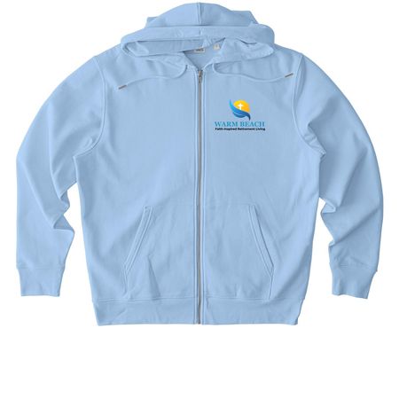 Warm Beach Zip-Up Hoodie, a Blue Soul Stanley/Stella Unisex Cultivator 2.0 Zip Up Pullover Hoodie