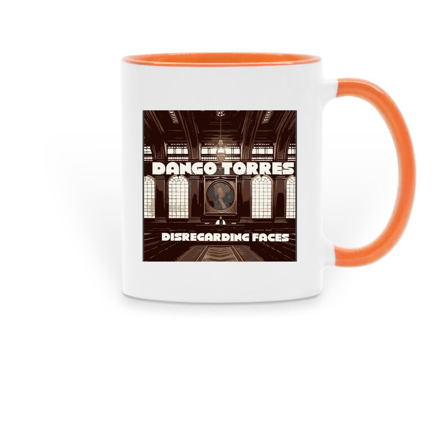 Disregarding Faces - Official Mug, a Orange Two-Tone Ceramic Mug
