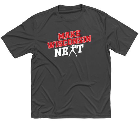 Make Wisconsin Next, a Iron Grey Classic Performance Tee
