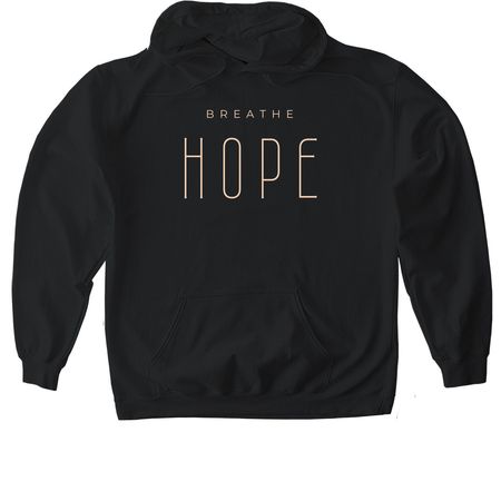 HOPE, a Black Gildan Softstyle Pullover Hoodie