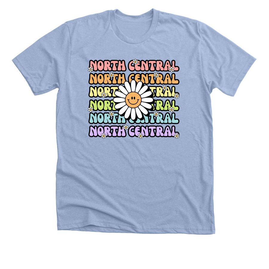 NC Daisy Spirit Wear, a Heather Baby Blue Premium Unisex Tee