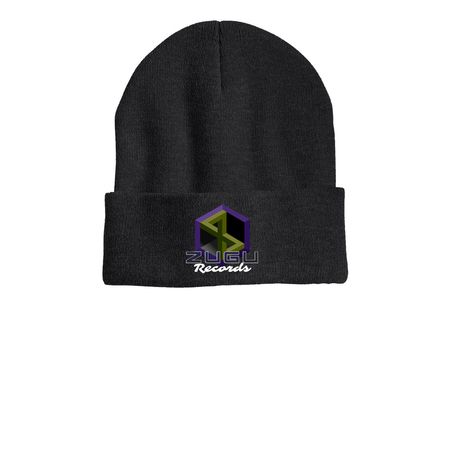 THE ZUGU STORE, a Heather Charcoal Printed Cuffed Beanie