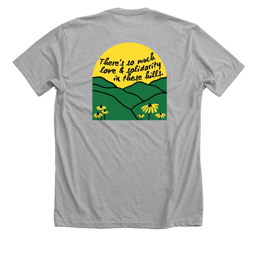 Take Root Merch, a Athletic Heather Premium Unisex Tee (back-view)