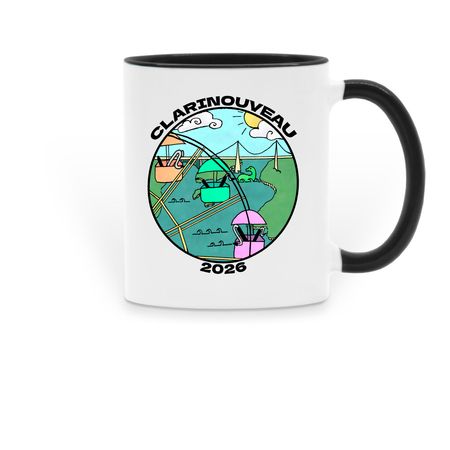 Clarinouveau 2026, a Black Two-Tone Ceramic Mug
