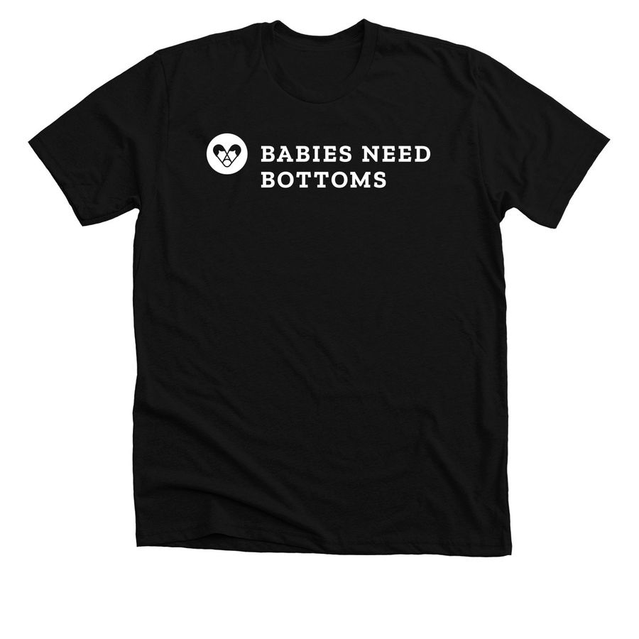Support Babies Need Bottoms Diaper Bank, a Solid Black Blend Premium Unisex Tee