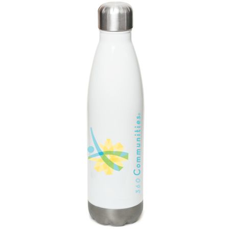 Stainless Steel Water Bottle, a White Stainless Steel Water Bottle