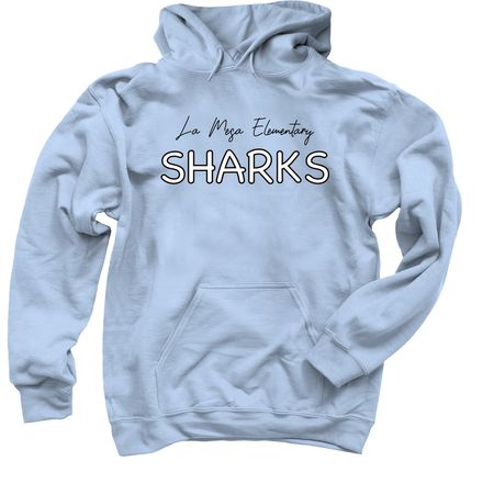 La Mesa Sharks, a Light Blue Pullover Hoodie
