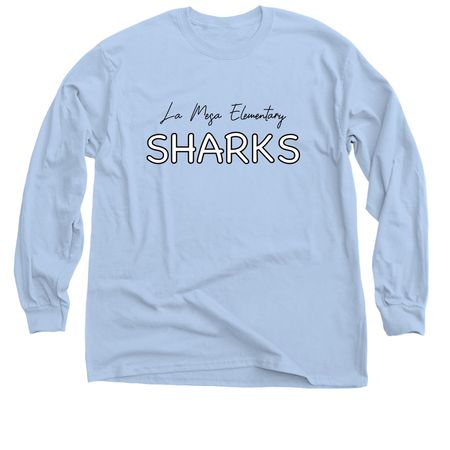 La Mesa Sharks, a Light Blue Classic Long Sleeve Tee