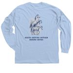 DITR Spirit Wear, a Light Blue Classic Long Sleeve Tee (back-view)