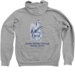 DITR Spirit Wear, a Athletic Heather Zip Up Hoodie (back-view)