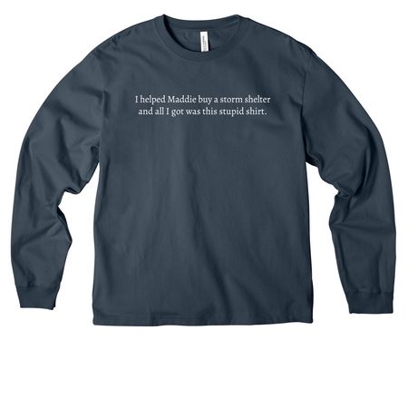 Stupid shirt., a Vintage Navy Unisex Heavyweight Long Sleeve Tee