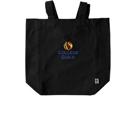 College Guild Tote Bag, a Black Recycled Cotton Tote Bag