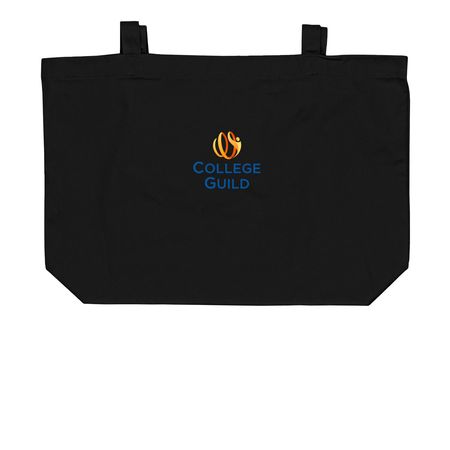 College Guild Tote Bag, a Black Large Organic Cotton Tote Bag