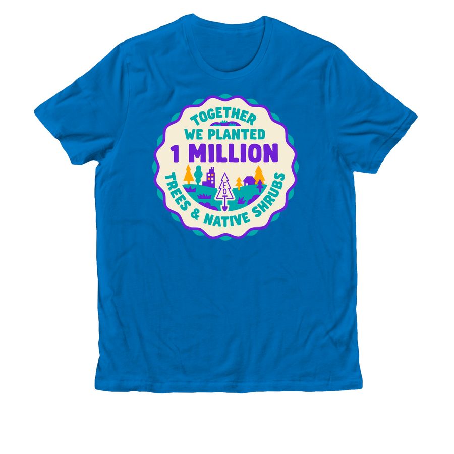 Friends of Trees ~ Million Trees, a Beacon Blue Allmade Organic Cotton Unisex Tee