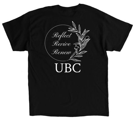 UBC 55th Anniversary T-Shirt, a Black Classic Unisex Tee (back-view)
