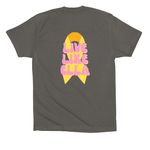 Grey For Ella Shirts, a Asphalt Premium Cotton Tee (back-view)