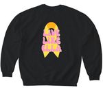 Grey For Ella Shirts, a Black Softstyle Crewneck Sweatshirt (back-view)