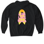 Grey For Ella Shirts, a Black Gildan Softstyle Pullover Hoodie (back-view)