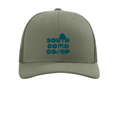 South Como Co-op Hats, a Loden Printed Snapback Trucker Cap