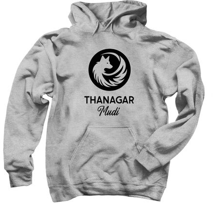 Thanagar Black Logo, a Sport Grey Pullover Hoodie