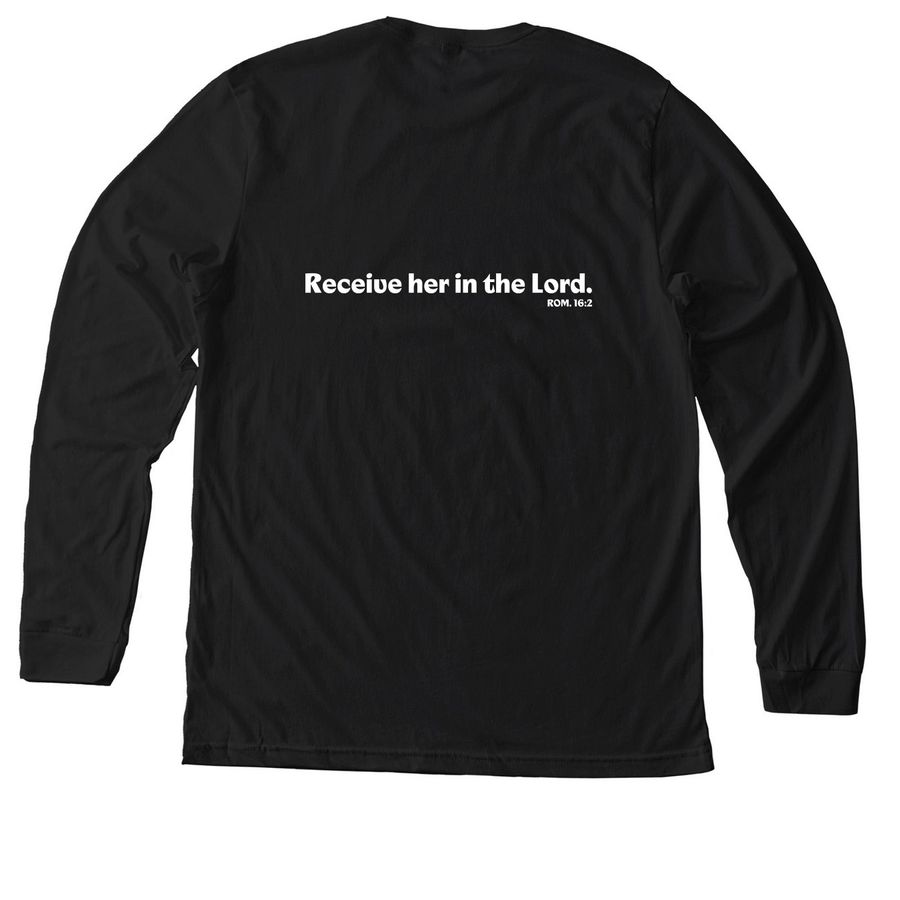 Discerning Deacons Long Sleeve - Large Logo, a Solid Black Blend Premium Long Sleeve Tee (back-view)