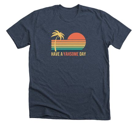 Yahsome Day, a Heather Midnight Navy Premium Unisex Tee