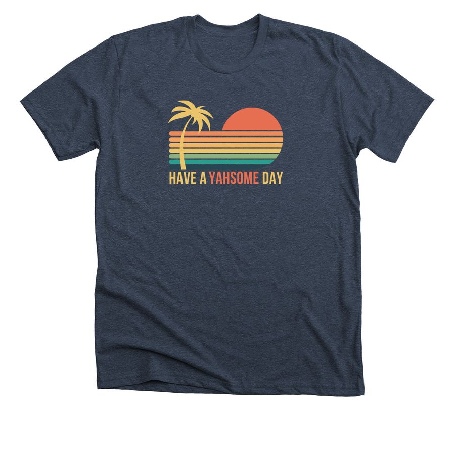 Yahsome Day, a Heather Midnight Navy Premium Unisex Tee