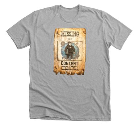 MISSING TINY T DESIGN, a Athletic Heather Premium Unisex Tee