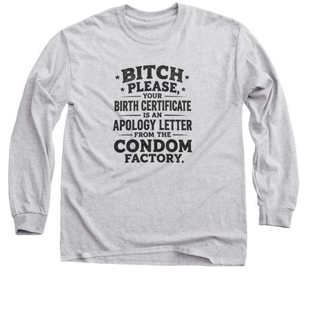 BITCH PLEASE&nbsp;, a Sport Grey Classic Long Sleeve Tee
