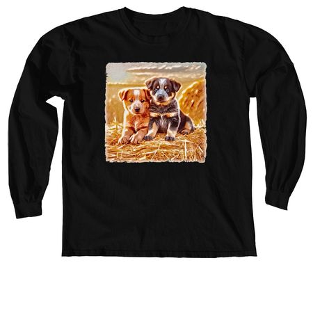 Australian Cattle Dog Love, a Black Comfort Colors Long Sleeve Tee