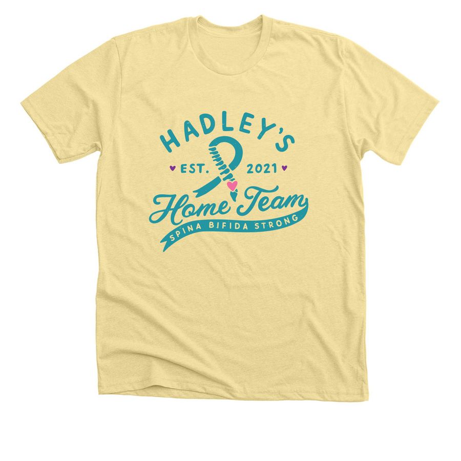 Hadley's Home Team - Full Color, a Heather French Vanilla Premium Unisex Tee