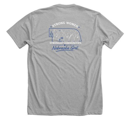 Nebraska Grit (Blue), a Athletic Heather Premium Unisex Tee