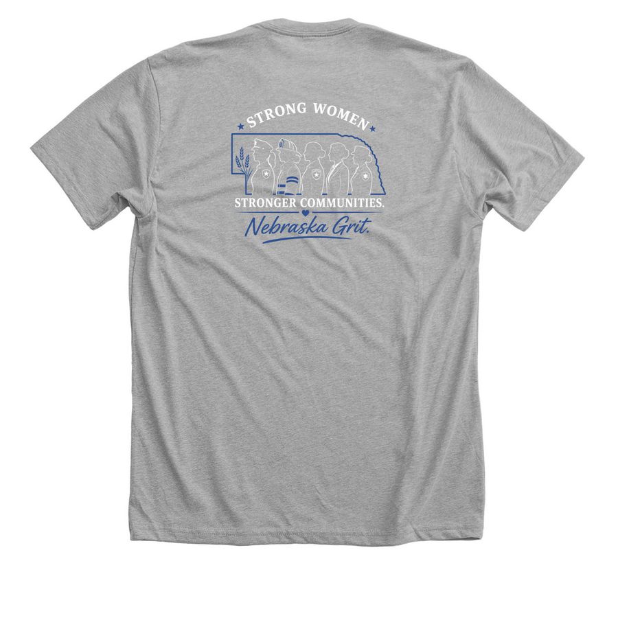 Nebraska Grit (Blue), a Athletic Heather Premium Unisex Tee