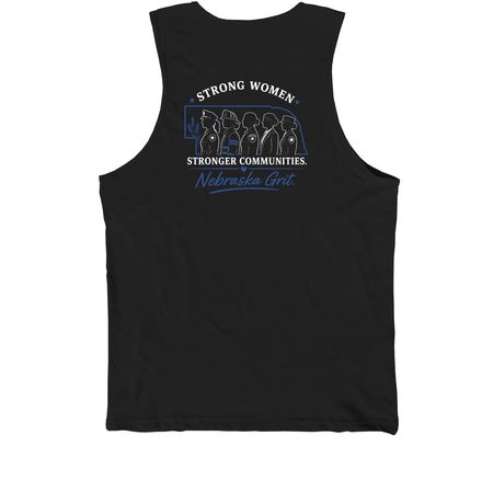 Nebraska Grit (Blue), a Black Premium Cotton Tank