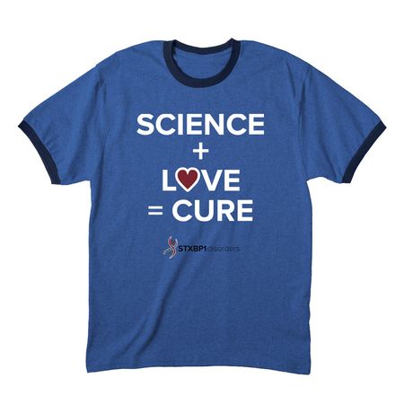 SCIENCE + LOVE = CURE Mason Michels&nbsp;, a Heather Royal/ Navy Cotton Ringer Tee