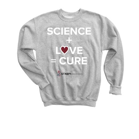 SCIENCE + LOVE = CURE Mason Michels&nbsp;, a Sport Grey Youth Crewneck Sweatshirt