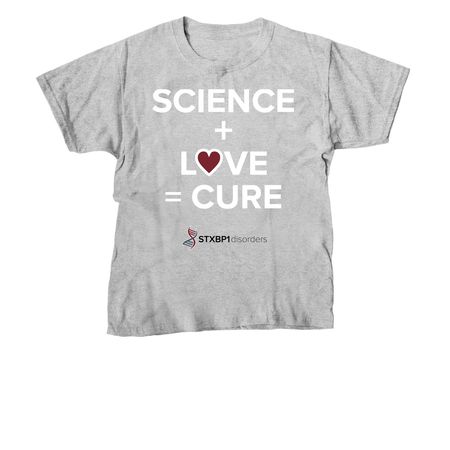 SCIENCE + LOVE = CURE Mason Michels&nbsp;, a Sport Grey Youth Unisex Tee