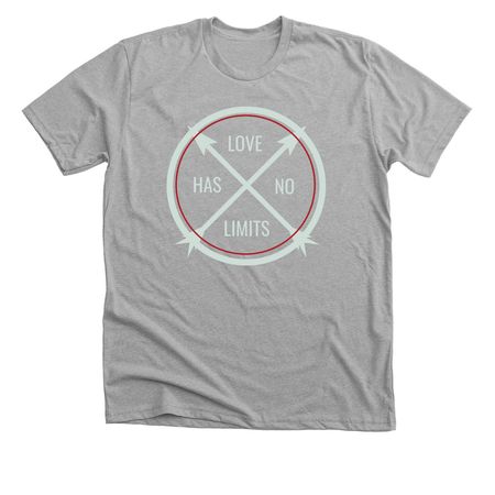 Love Without Boundaries, a Athletic Heather Premium Unisex Tee