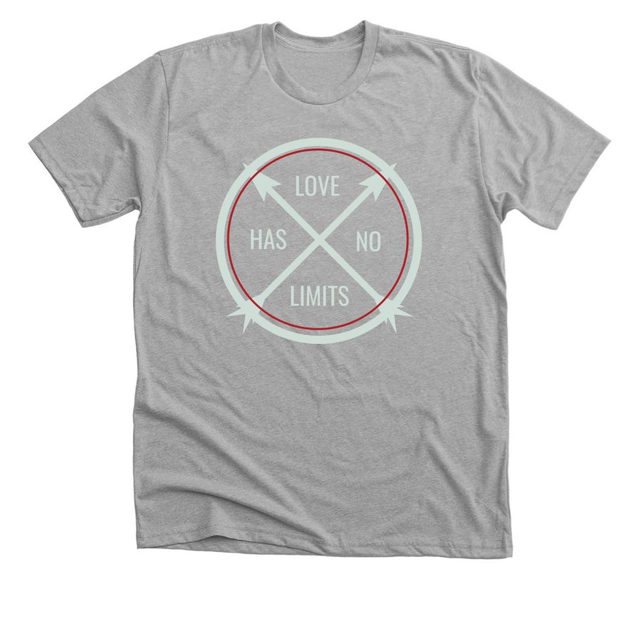 Love Without Boundaries, a Athletic Heather Premium Unisex Tee